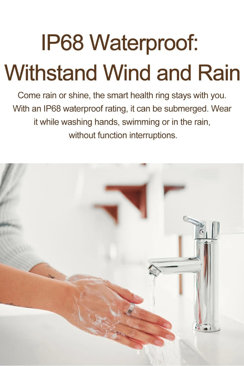 2025 Smart Ring Women Men Super narrow 6.3mm Heart Rate Health Stress measurement Monitor IP68 Waterproof Fashion Sports Rings