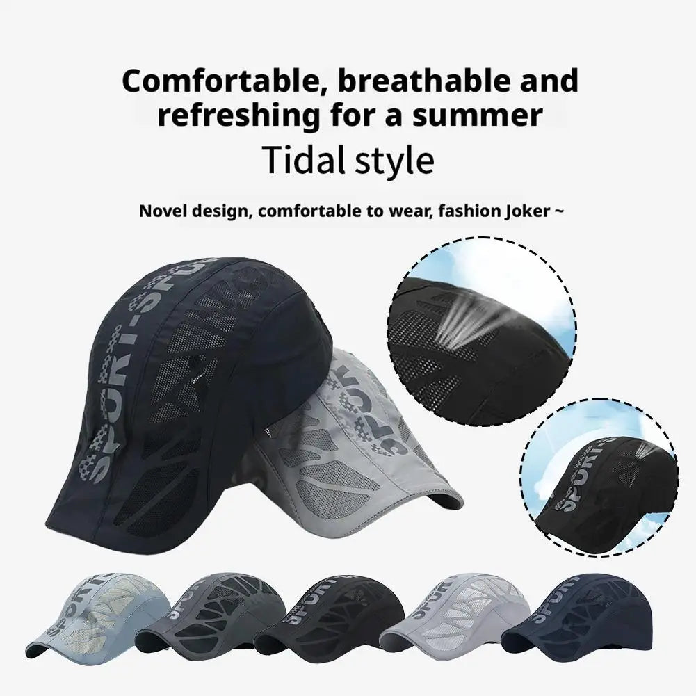 Sport Cap Lightweight Breathable Quick Dry Mesh Stead Hat With Adjustable Fit For Men Women Baseball Hat Golf Driving Cycling
