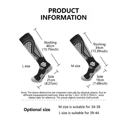 GTUBIKE Thermal Winter Cotton Men Women Ski Socks High Elastic Sports Socks Snowboarding Cycling Adult Skiing Thicker Leg Warm