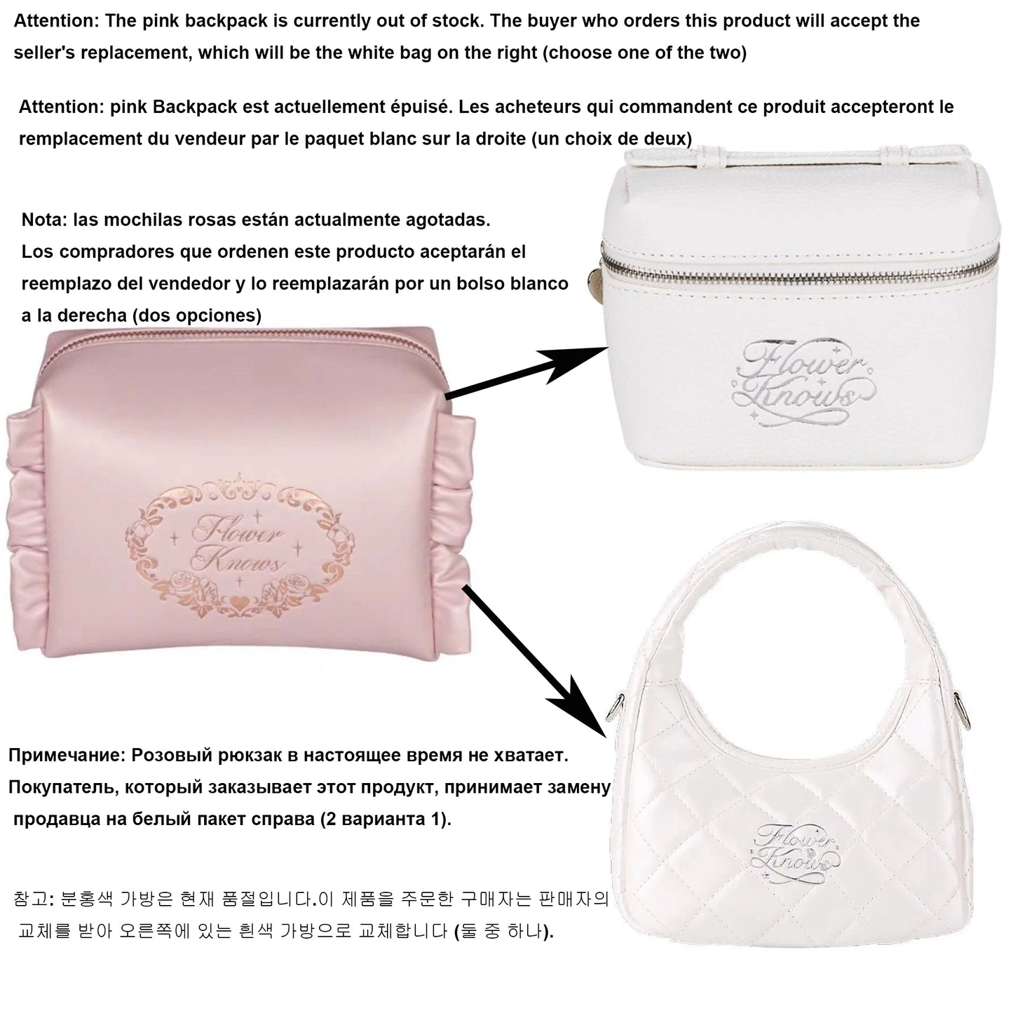 Flower Knows All In One Makeup Set Gift Box Garden Cushion Cream Foundation Matte Blush Long Lasting Velvet Lip Cream With Bag
