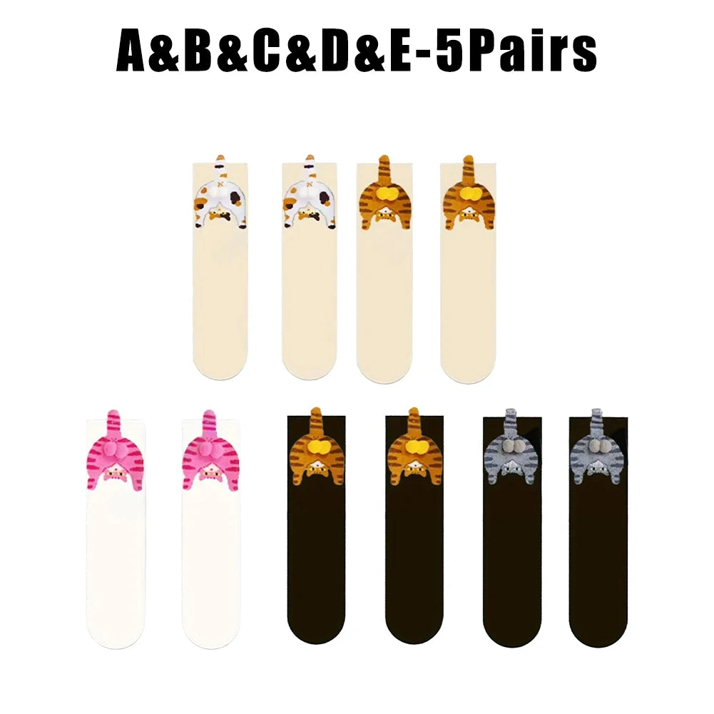Cute Cat Socks with Balls Funny Cotton Socks Breathable Soft Cotton Socks Girl Women Socks Novelty Gifts for Cat Lovers