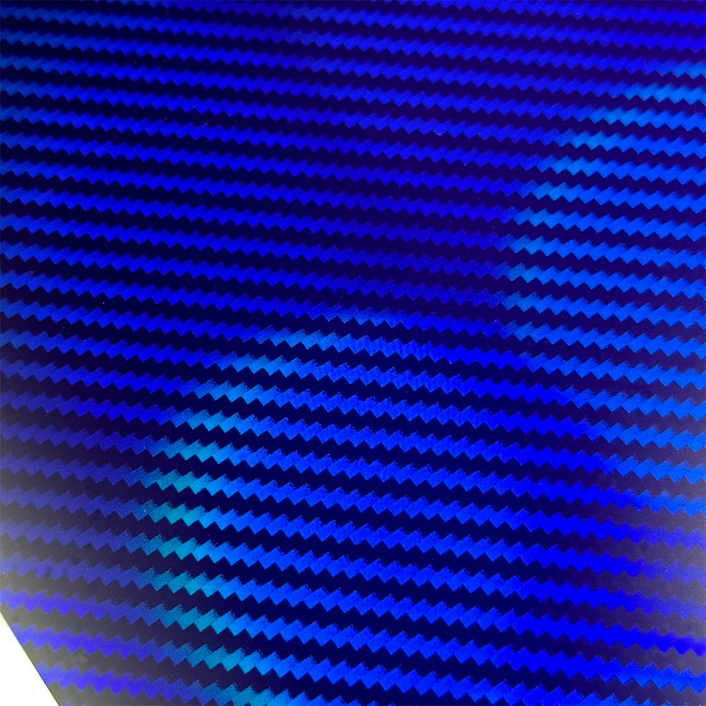 High Gloss Laser Blue Carbon Fiber Vinyl Film  Motorcycle Body Stickers Rainbow Car Film Covers Accessories Wrap Foil Sticker