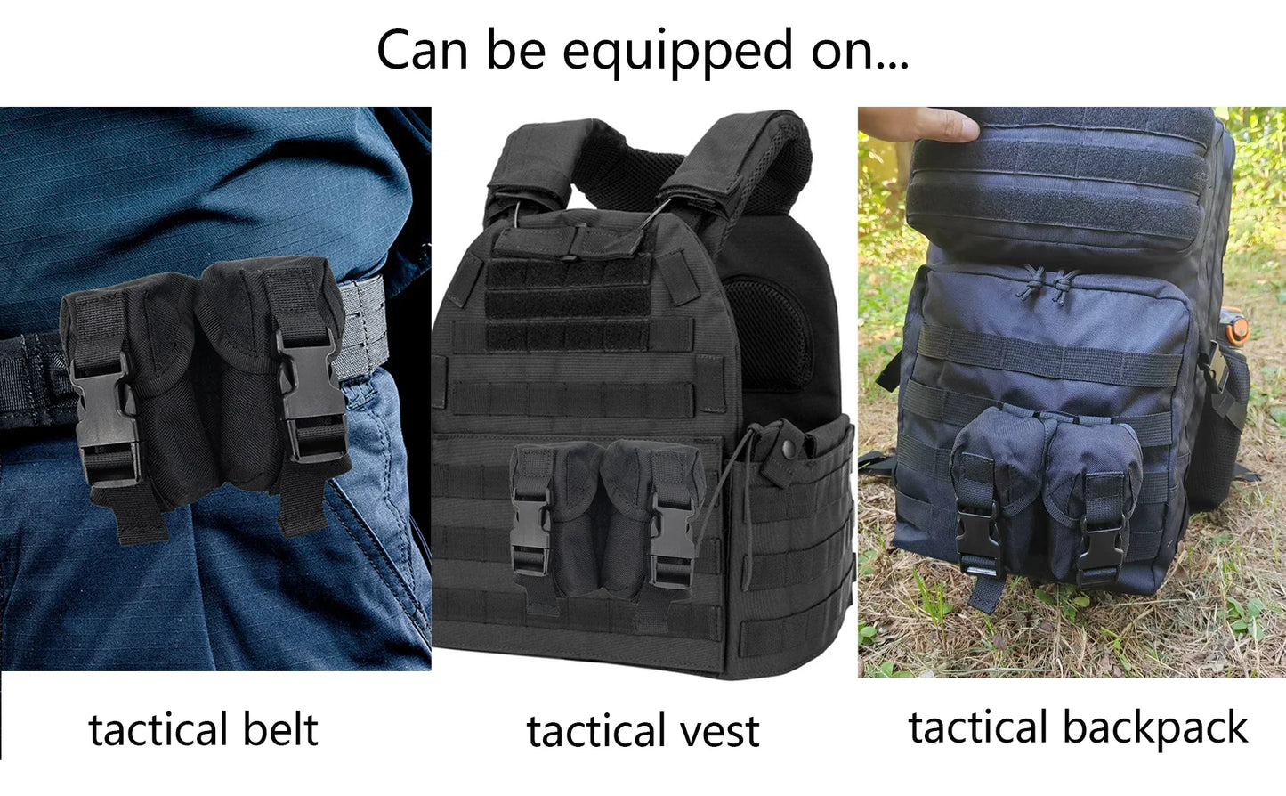 Tactical Pouch Double Frag Grenade Pack Molle EDC Tool Bag Accessory Pouch Shooting Hunting Airsoft Equipment Military Gear