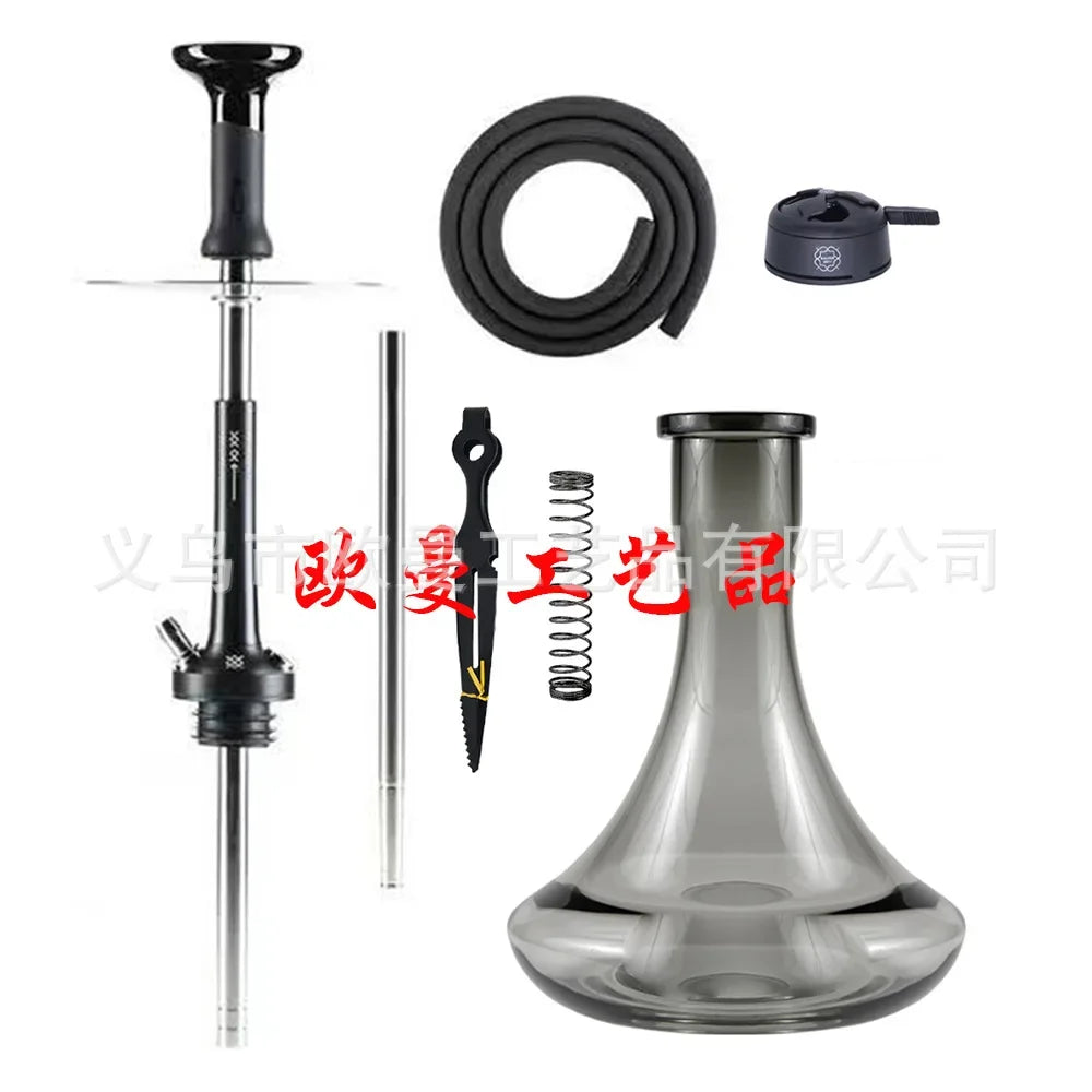 DOOSHA Shisha Hookah Set 304 Stainless Steel Large Hookah Smoking Set Russian Shisha With Bottle