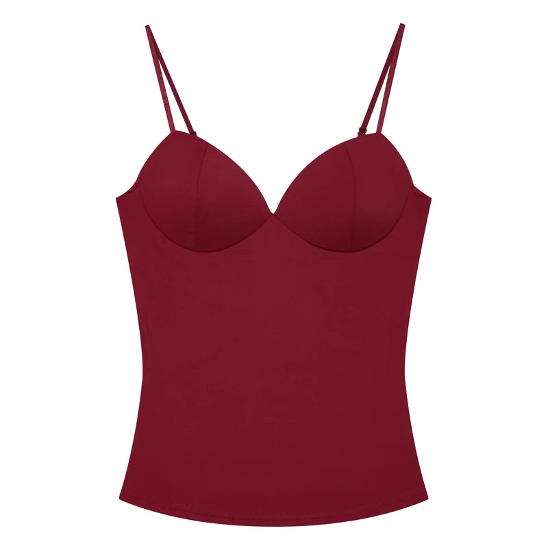 Women's Tops Bustier Corset Crop Slip Top Women Bodycon Backless Sexy Tops 2026New Brown Black Gray Camisole Vest Female Fashion