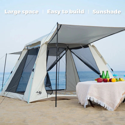 Foldable Portable Camping Tent Enhanced Ventilation Waterproof Wind & Rain Resistant With Storage Bag