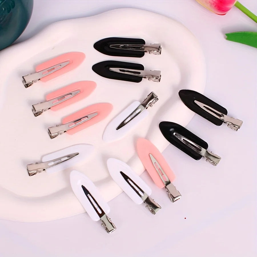 4-piece hair clip set, bangs clip, non slip hair clip, plastic non bending flat head hair clip, suitable for hair salon home use
