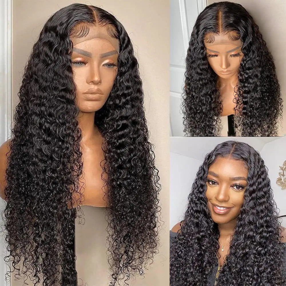 Multi-Color Long Curly 13x4 Lace Front High-Temperature Fiber Wig for Women Synthetic Hair Wig for African American Daily Party