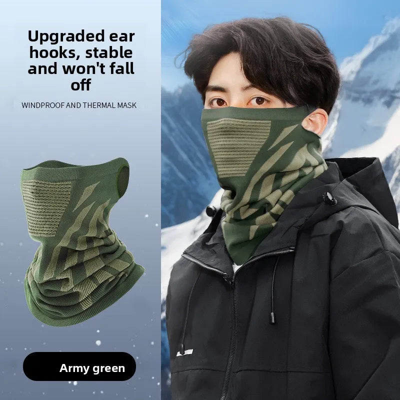 Motorcycle Balaclava Winter Neck Warmer Windproof Face Mask Cold Protection Seamless Scarf Ear Cover Breathable Riding Outdoor