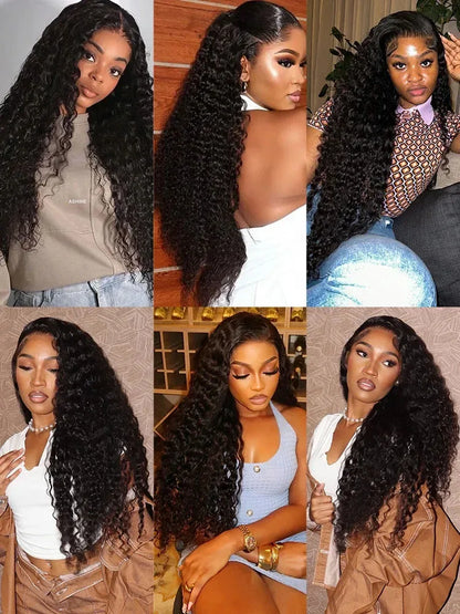 13x6 HD Lace Loose Deep Wave Frontal Wigs 42 Inch Deep Curly Lace Front Human Hair Wigs Preplucked Glueless Wig Human Hair