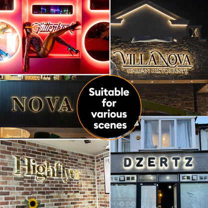 Led Business Signs Outdoor Store Front Signs Custom Restaurant Logo Led Sign 3D Light Board Design for Shop