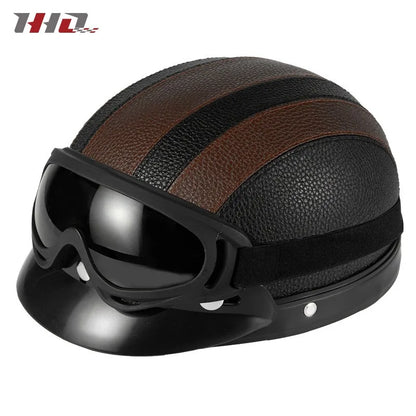 New style safety helmet motorcycle headgear all seasons universal for men and women, warm in autumn and winter,retro half helmet