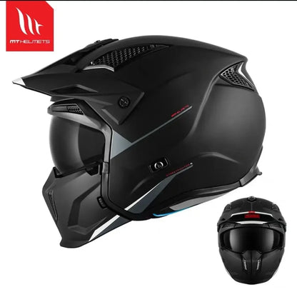 MT Street Fighter Motorcycle Helmet Detachable Combination Electroplated Gold Helmet ECE DOT Certification Full Face Casco Moto