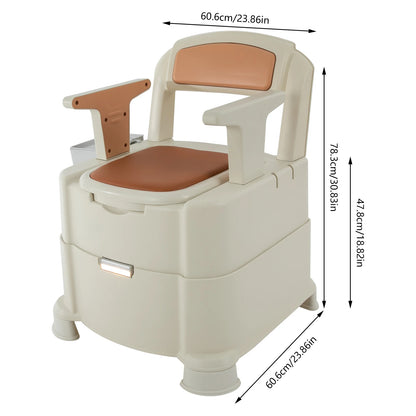 Toilet With Sensor Night Light,Bedside Commode  Bedside Toilet With Maximum Load 200kg, Portable Toilet