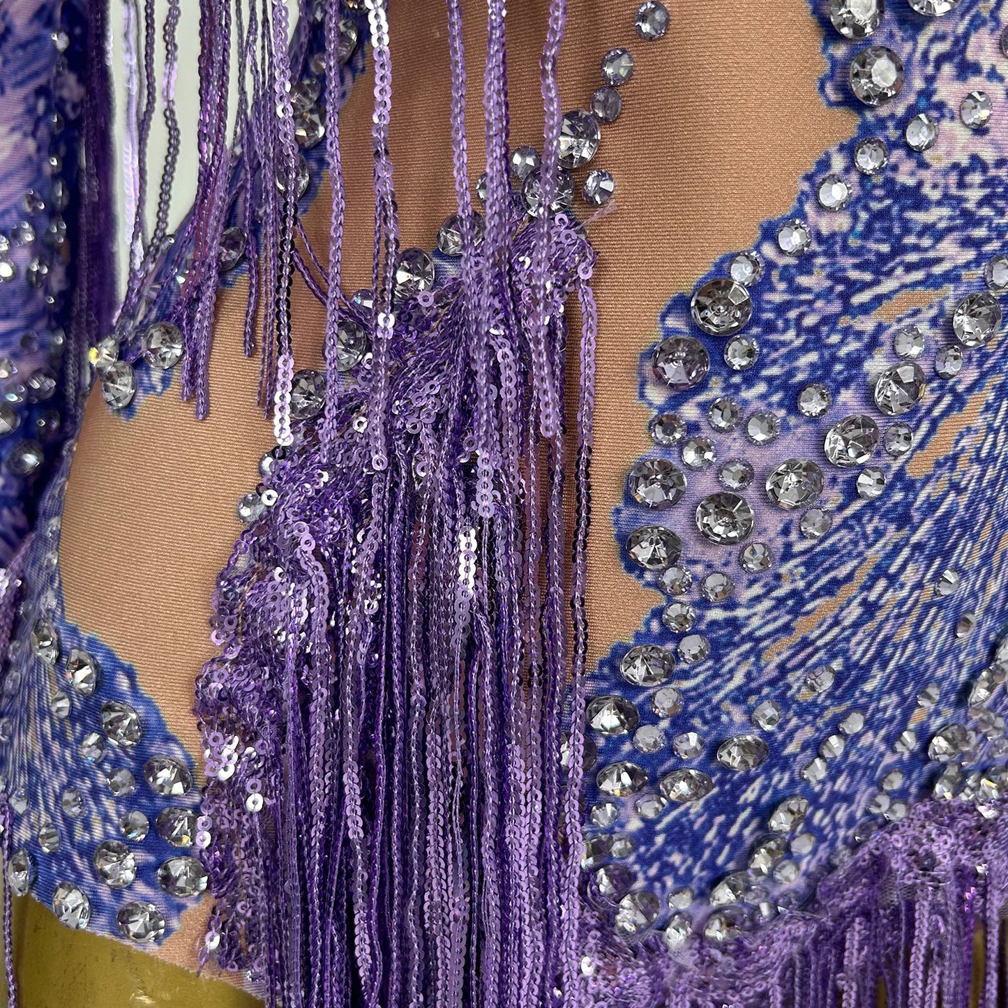 Sparkly Sequins Tassel One Shoulder Tight Bodysuit Women Dance Leotard Outfit Nightclub Bar Performance Costume Stage Wear Duxiu