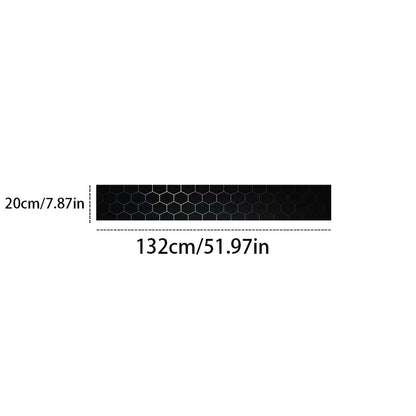 1 Colorful Honeycomb Tech Decorative Car Windshield Sticker - High Quality, Weathering Vinyl Decal, Self Adhesive, Suitable