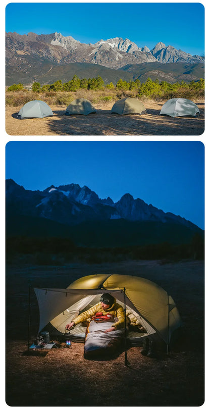 Naturehike Mongar 2 UL/PRO 1-2 Person Backpacking Tent Nylon Waterproof Ultralight Travel Trekking Shelter Tent with Footprint