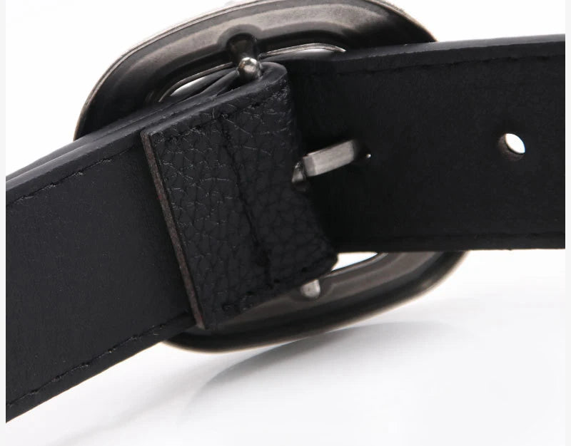 Leopard Print Belt Women's Fashion Casual Versatile Jeans Accessories Girdle Gothic Retro Pu Leather Pin Buckle Waistband