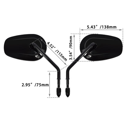Motorcycles Rear Side Mirrors Rear view For Harley Honda Road King Touring Sportster Fat Boy Softail Bobber Chopper Street Glide