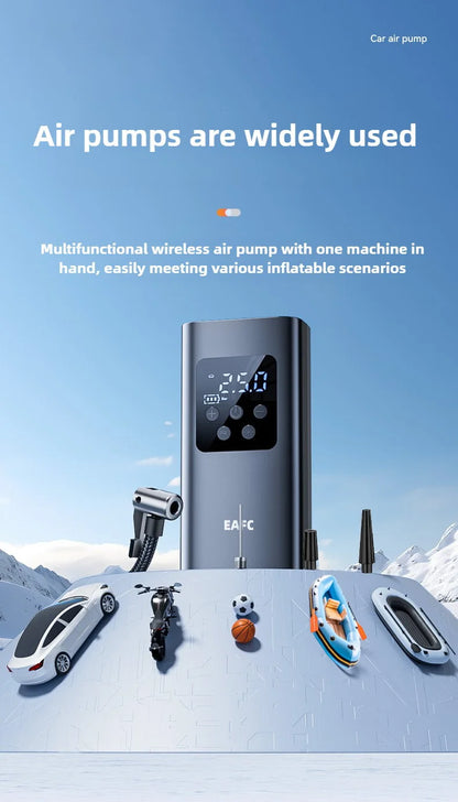 150psi Wireless/Wired Portable Tire Inflator Car Tire Inflator Pump With Digital Display Electric Inflator Mini Bicycle Air Pump
