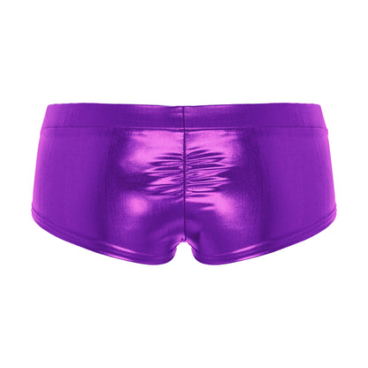 Women's Shiny Faux Leather Shorts Hot Pants Low Waist Pole Dance Bottoms for Woman Rave Party Festivals Carnival Club Costumes