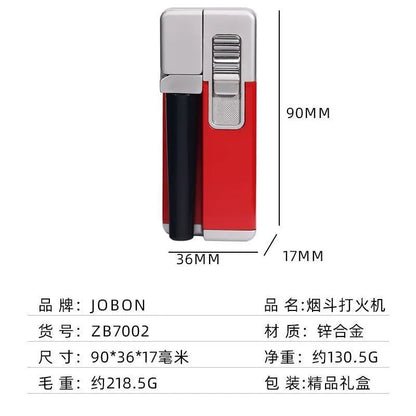 JOBON New Folding Pipe Integrated Inflatable Oblique Flame Lighter Metal Material Men's High-end Gifts