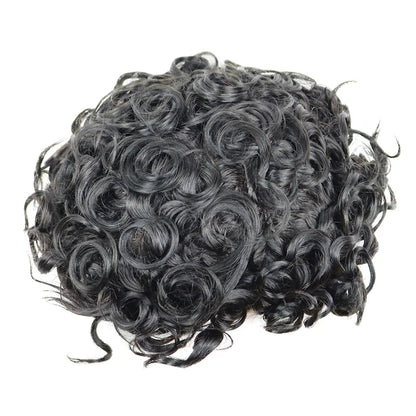 26mm Loose Curly 0.06mm Natural Hairline Men Toupee Ultra Thin Skin Full VLoop 1B80 613# Blonde Male Human Hair Prosthesi System