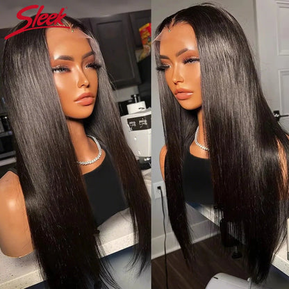 Sleek Straight Lace Front Wigs 13x6x1 Lace Part Human Hair Wig For Women Transparent Lace Highlight Blonde Big Sale Remy Hair