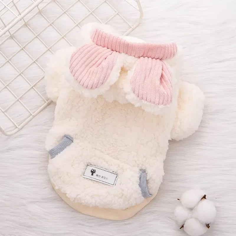 Thickened Fluffy Cotton Coat For Kittens Autumn Winter Clothes British Short Hair Doll Puppy Anti Shedding Warm Cat Jacket