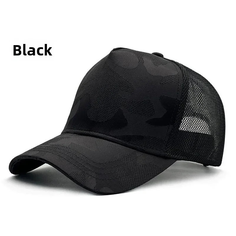 Summer Quick Drying Deeper Baseball Caps for men  Camouflage Big Size Mesh Breathable Dad Hat  Plus Size 65cm  Snapback Caps