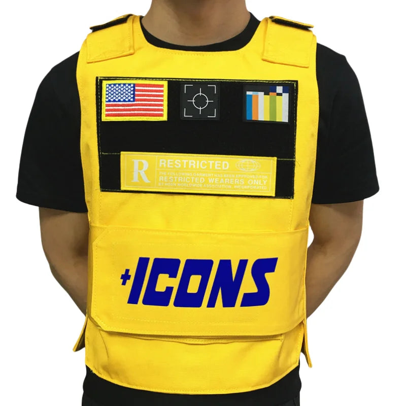 Hot Selling ICONS Oxford Casual Street Vest Sleeveless Men Multifunctional Singlet Adjustable Tactical Vest For Fishing Training