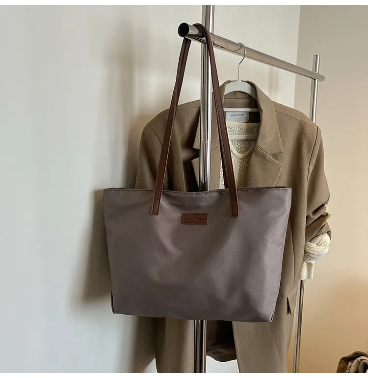 Casual Women's Oxford Cloth Shoulder Bags College Commuter Ladies Waterproof Tote Shopping Bag Large Capacity Female Handbags