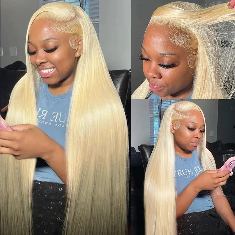 613 Honey Blonde Straight 250% 30 40 Inch Human Hair Wigs 13x6 Hd Lace Frontal Wig Brazilian Raw Hair 13x4 Hd Lace Front Wigs