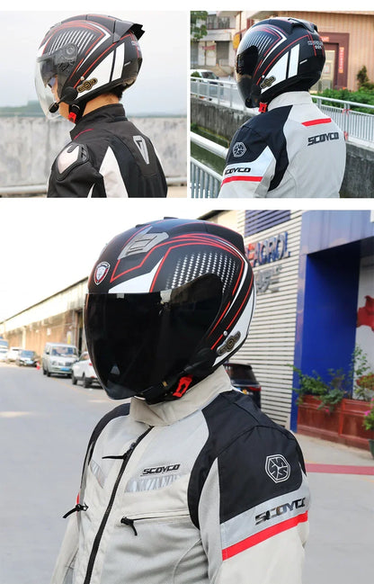 HOT DOT Approved Open Face 3/4 Motorcycle Helmet with Build-In Bluetooth Headset Earphone and Detachable Liner for honda