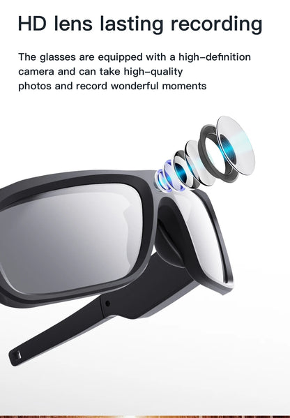 4K HD Smart Glasses Camera Mini Eyewear Camcorder for Outdoor Cycling Driving Video Recordings