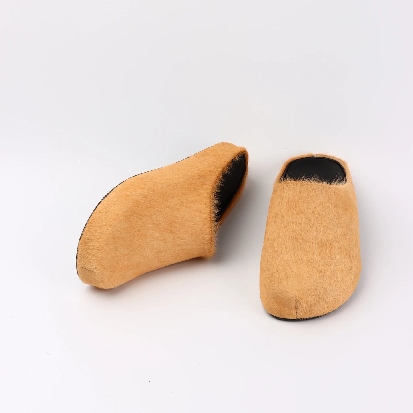 2026 Horsehair Italy Real Leather Slides fur Slippers Women Mule Runway Flats Thick Sole Leisure Luxury Designer Shoes