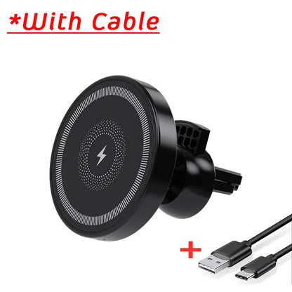 Car For Magsafe 30W Wireless Charger Air Vent Phone Holder Stand For iPhone 17~12 Samsung Xiaomi Fast Charging Cellphone Bracket