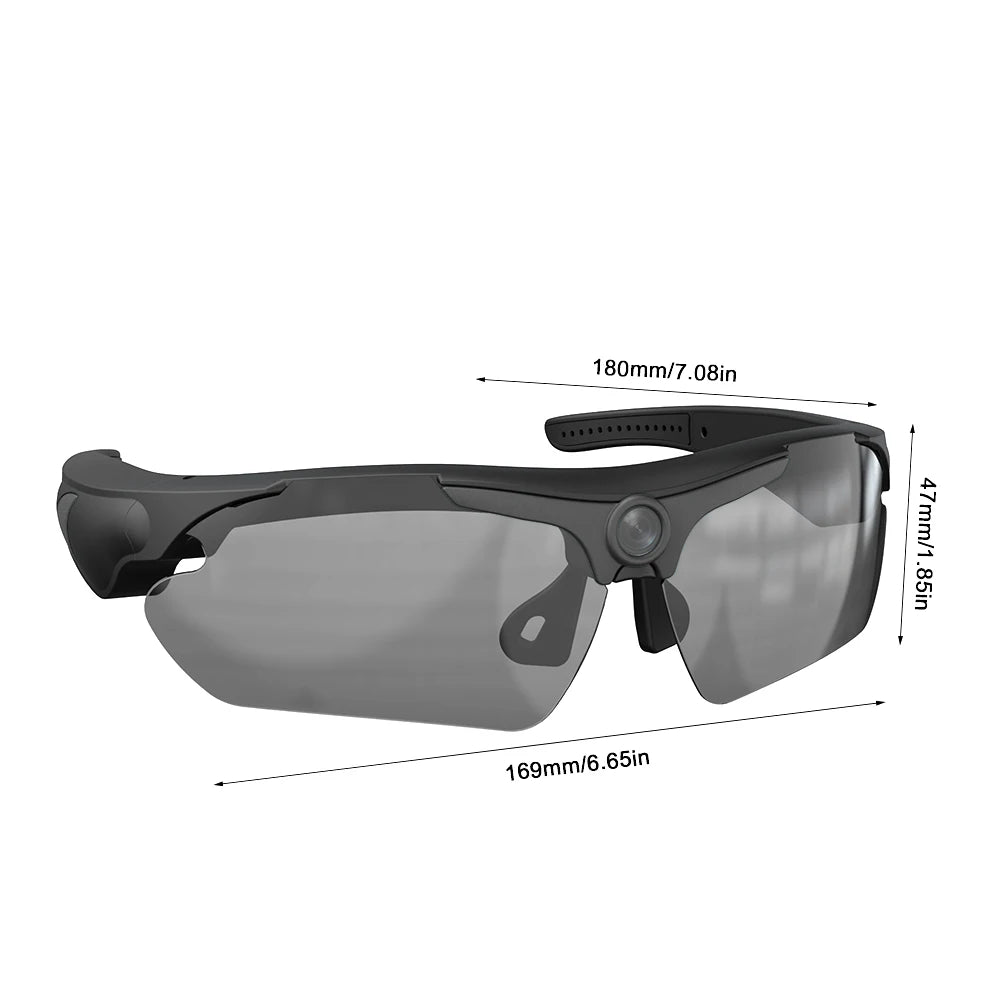 4K HD Smart Glasses Camera Mini Eyewear Camcorder for Outdoor Cycling Driving Video Recordings