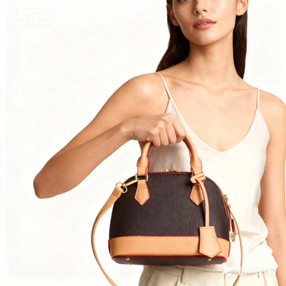 Trend Luxury Designer Ladies Handbag Women's Vintage PU Leather Shell Bag Casual Crossbody Bags for Women Shoulder Bag for Phone