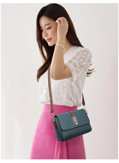 Fashion Crossbody Bag PU Leather Messenger Bag Versatile Sling Shoulder Women's Bag Small Handbags Sac A Main Femme Bolsas