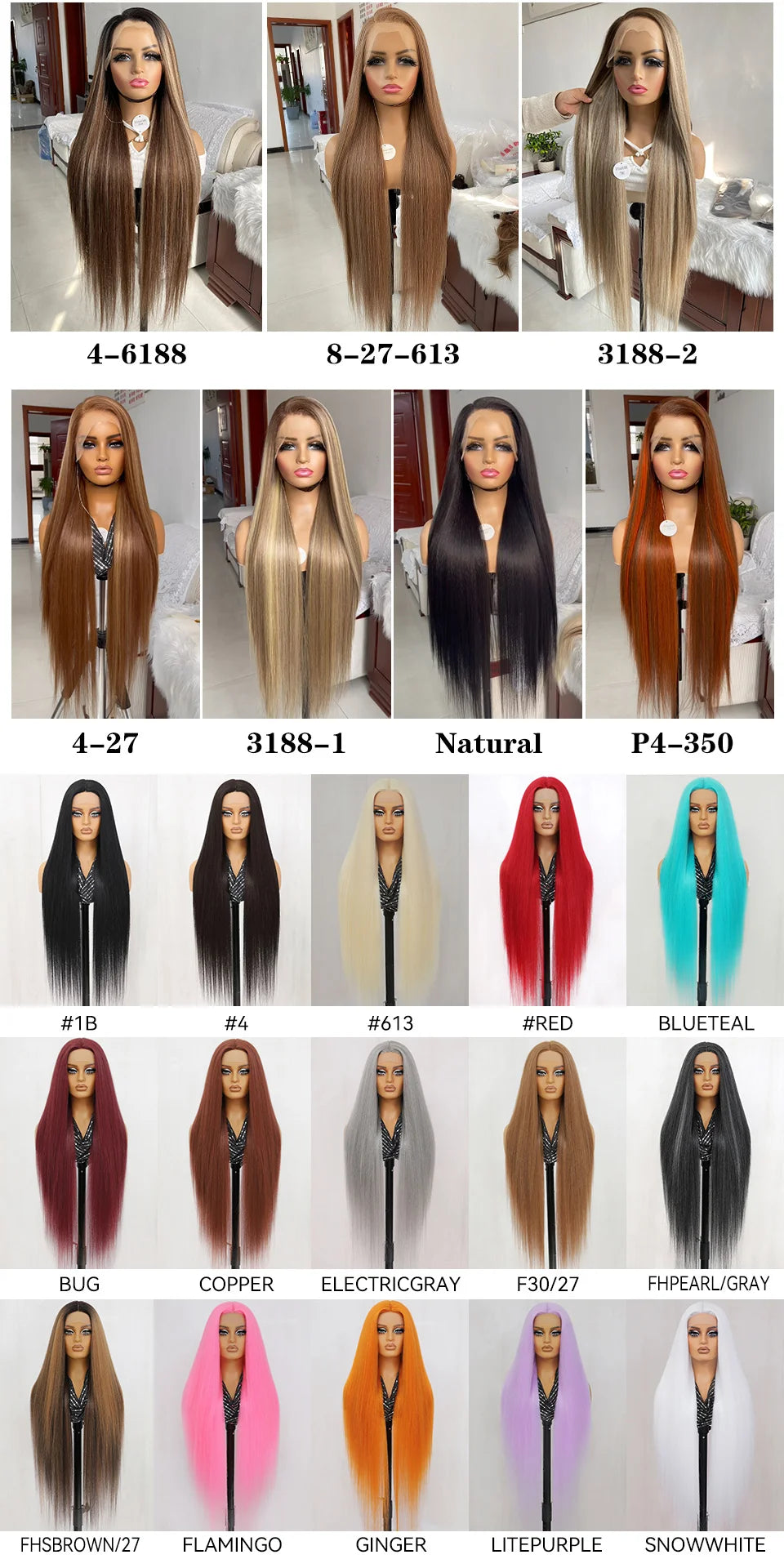 40 Inch Synthetic Lace Frontal Wigs For Women 13x6 Lace Front Wigs With High Temperature Fiber HD Lace Pink Blonde Straight Hair