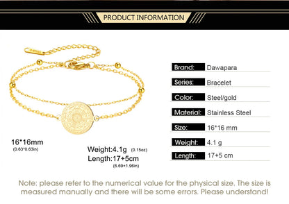 Dawapara Seven Archangels Seal Bracelet Solomon Protection Blessing Amulet Stainless Steel Religious Jewelry