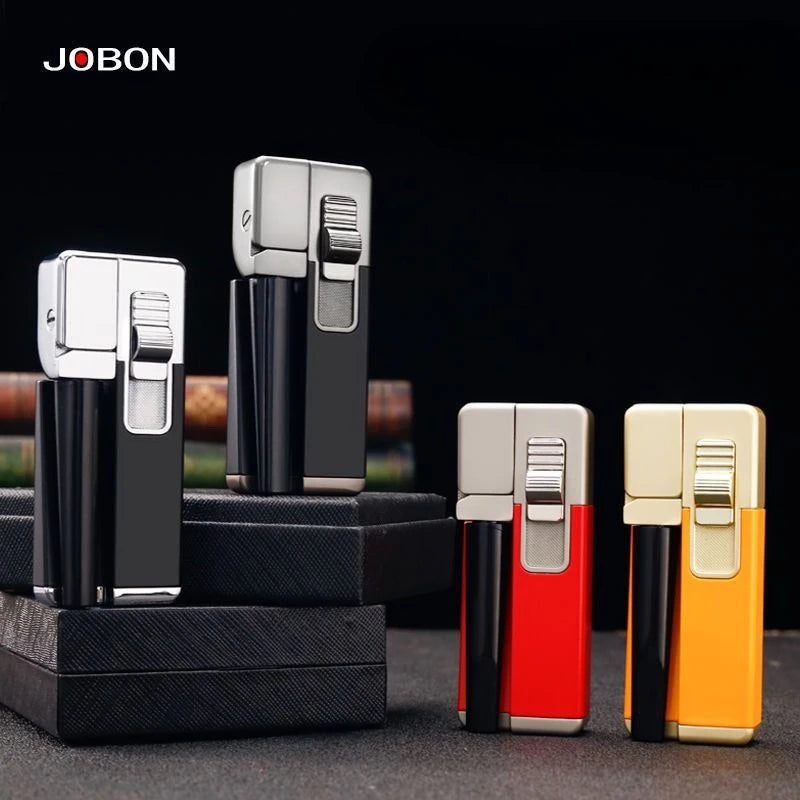 JOBON New Folding Pipe Integrated Inflatable Oblique Flame Lighter Metal Material Men's High-end Gifts