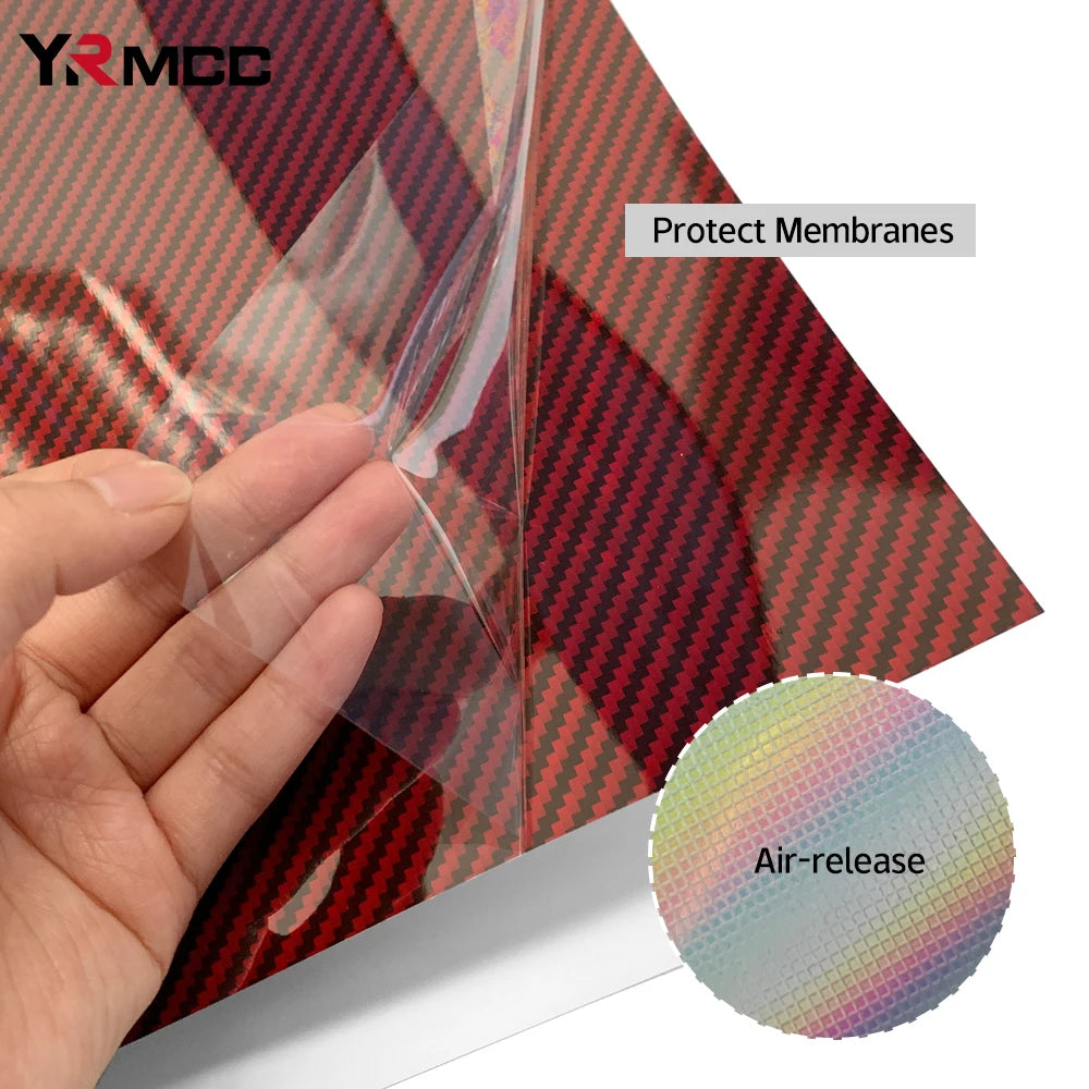 Carbon Fiber Vinyl Wrap Glossy Red Car Stickers Motorcycle Waterproof Vinyl Auto Tuning Self Adhesive Film for Cars Accessories