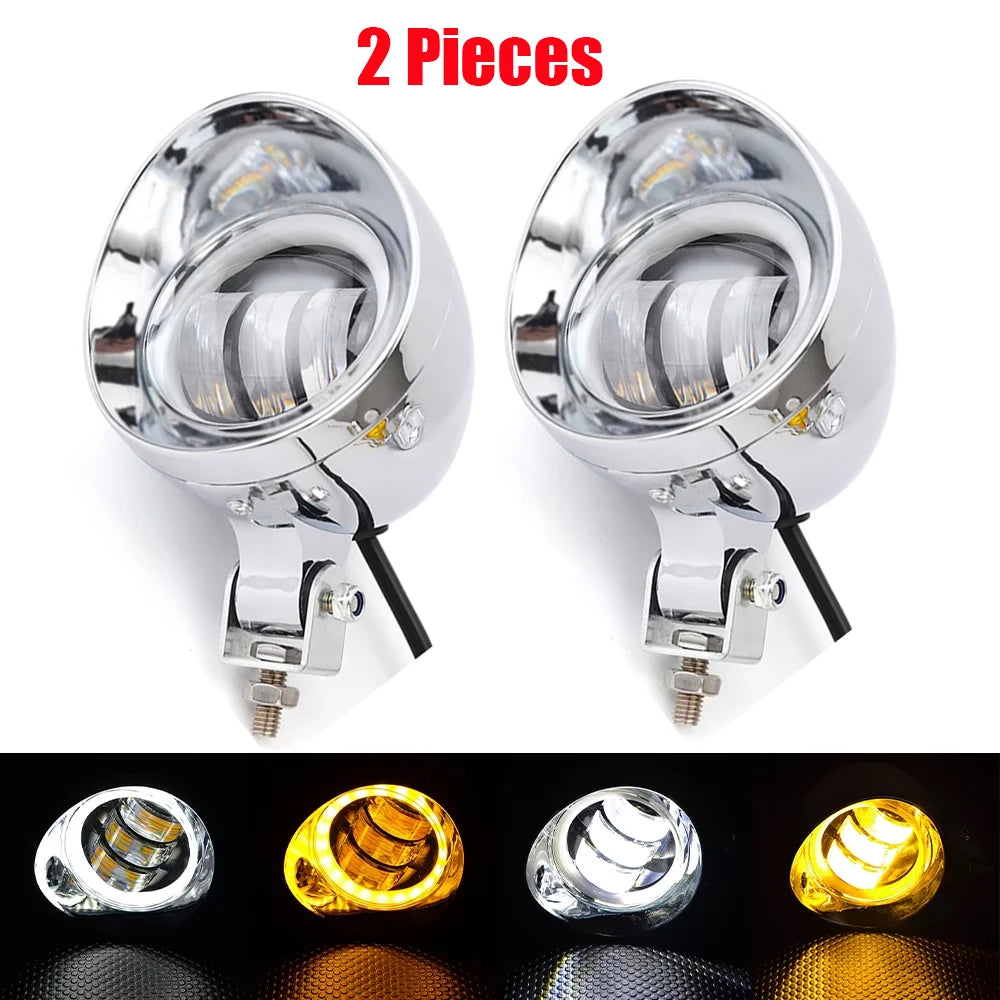 Motorcycle Headlight Spot Fog Light Turn Signal Light Bar Bracket For Honda VT VTX Shadow For Harley Kawasaki Suzuki Cruisers