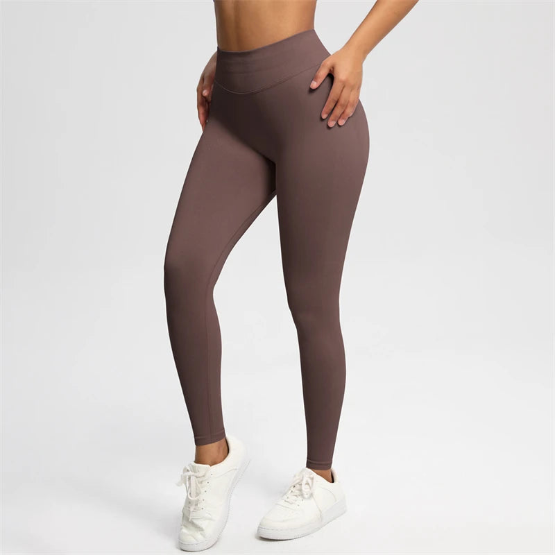 2026 Bum Shaping Leggings Women Seamless Sports Yoga Pants Low Ribbed Band Gym clothes Fitness Workout Scrunch Butt Tight