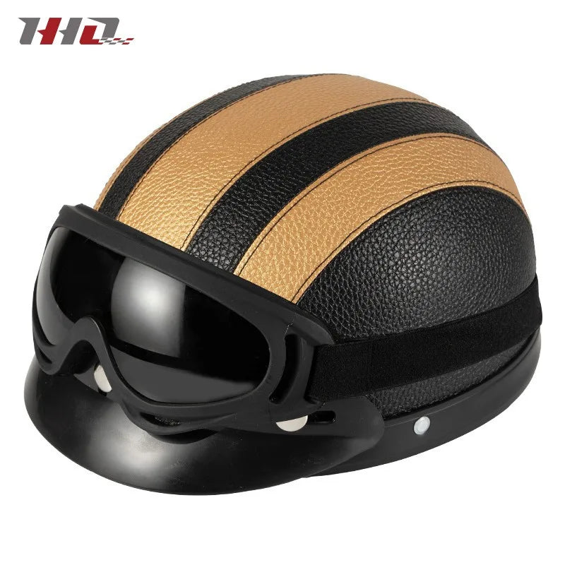 New style safety helmet motorcycle headgear all seasons universal for men and women, warm in autumn and winter,retro half helmet