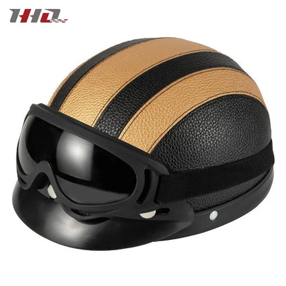 New style safety helmet motorcycle headgear all seasons universal for men and women, warm in autumn and winter,retro half helmet