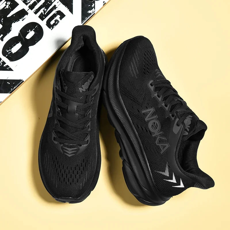 Men's Running Shoes Jogging Breathable Mesh Cushioning Non-Slip Outdoor Luxury Shoes Couple Trainer Race Sneakers Off-road Shoes