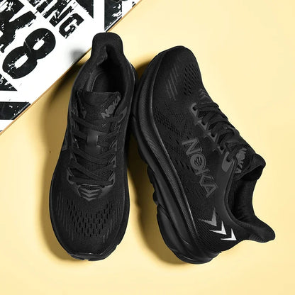 Men's Running Shoes Jogging Breathable Mesh Cushioning Non-Slip Outdoor Luxury Shoes Couple Trainer Race Sneakers Off-road Shoes